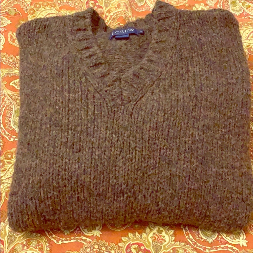 J. Crew Brown V-Neck Sweater